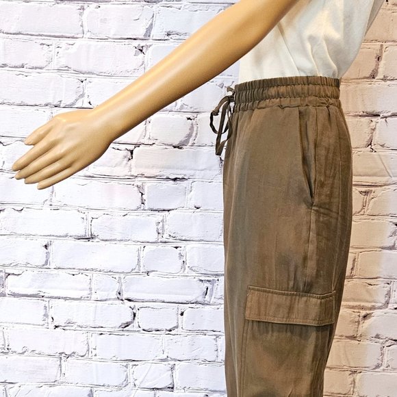 STUDIO POINT, olive green cargo pants - Picture 7 of 11